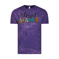 Cloud Purple blessed mama Vintage Tee - CowhideDigitalArt