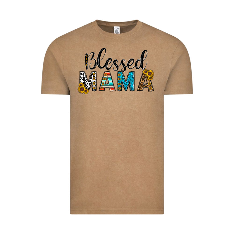 Blessed Mama Vintage Tee by CowhideDigitalArt | Teevron