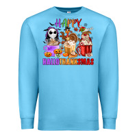 Ocean Blue happy hallothanksmas Premium Sweatshirt - MaliasSmallBusiness