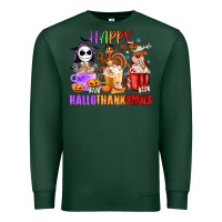 Sports Green happy hallothanksmas Premium Sweatshirt - MaliasSmallBusiness