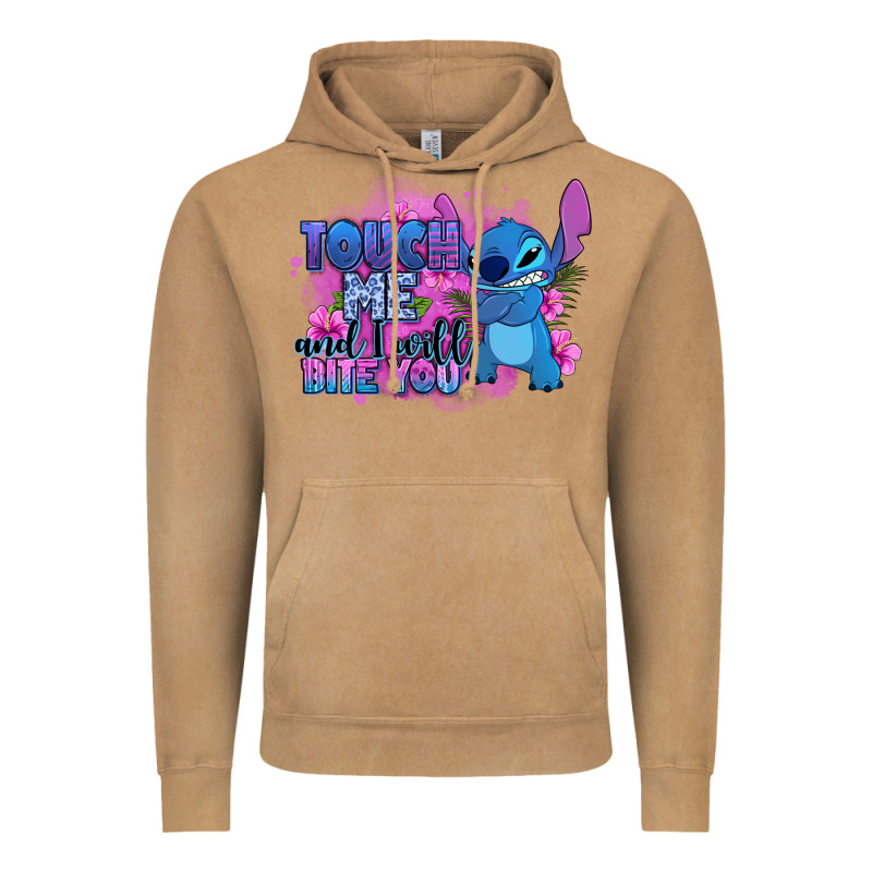 Touch Me And I Will Bite You Stitch Vintage Hoodie by Zillion Design Studio | Teevron