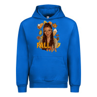 Cobalt Fall vibes afro woman Urban Hoodie - NancyCooperArtShop