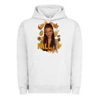Pigment Lunar Rock Fall vibes afro woman Urban Hoodie - NancyCooperArtShop