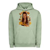 Pigment Oil Green Fall vibes afro woman Urban Hoodie - NancyCooperArtShop