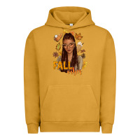 Pigment Peanut Butter Fall vibes afro woman Urban Hoodie - NancyCooperArtShop