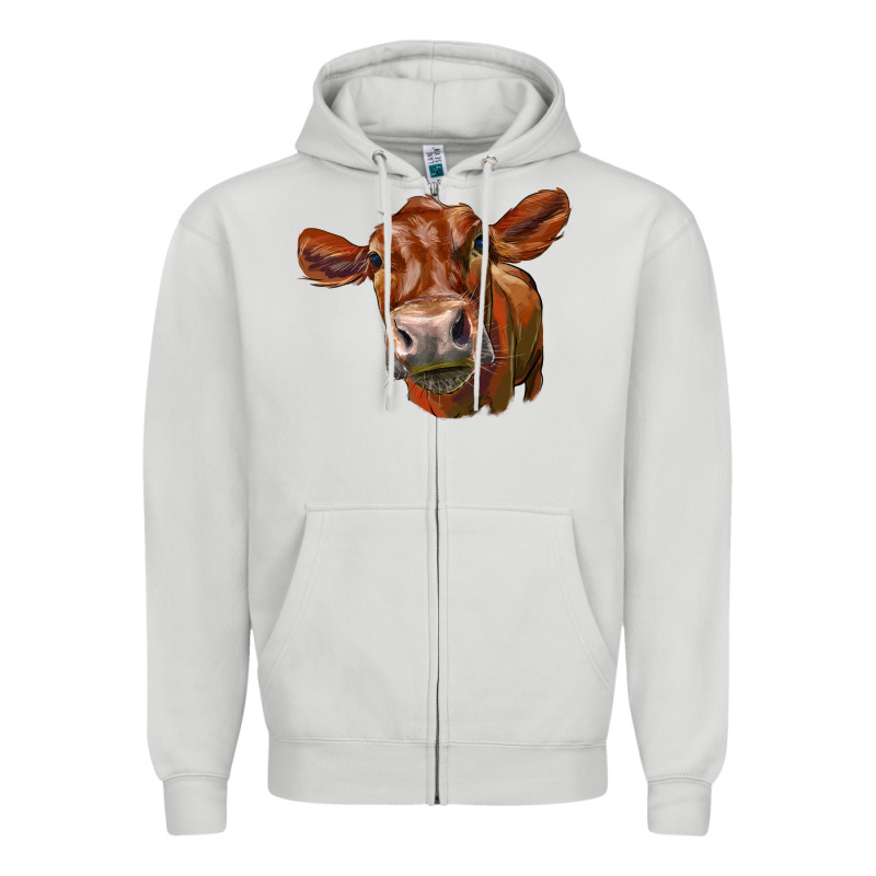 Red Angus Face Zipper Hoodie by LillyAllenDesigns | Teevron
