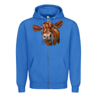 True Royal red angus face Zipper Hoodie - LillyAllenDesigns