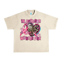 Sandshell western leopard  in october we wear pink heart Urban Heavy Tee - AdoDesignShop