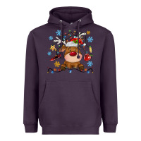 Plum christmas deer school Heavyweight Hoodie - MaliasSmallBusiness