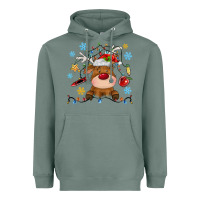 Sage christmas deer school Heavyweight Hoodie - MaliasSmallBusiness
