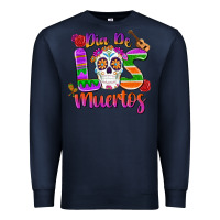 Navy dia de los muertos Premium Sweatshirt - MaliasSmallBusiness