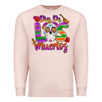 Pale Pink dia de los muertos Premium Sweatshirt - MaliasSmallBusiness