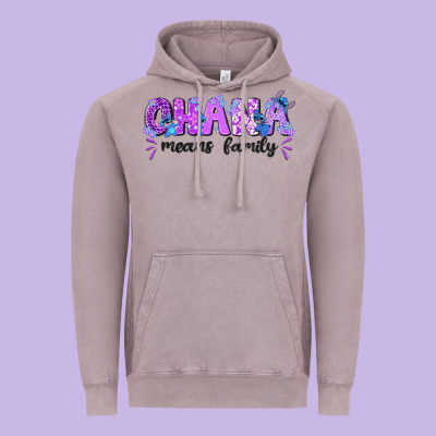 Ohana Means Family With Stitch Vintage Hoodie Designed By Texasbilliewilder