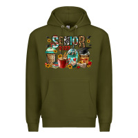 Army Green senior 2023 coffee cups Premium Hoodie - Jasminsmagicworld