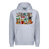 Heather Grey senior 2023 coffee cups Premium Hoodie - Jasminsmagicworld