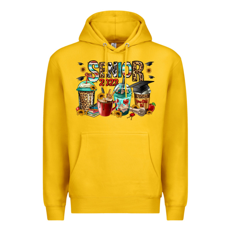 Senior 2023 Coffee Cups Premium Hoodie by Jasminsmagicworld | Teevron