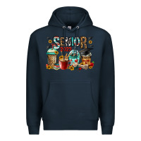 Navy senior 2023 coffee cups Premium Hoodie - Jasminsmagicworld