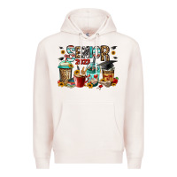 Pale Pink senior 2023 coffee cups Premium Hoodie - Jasminsmagicworld