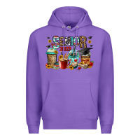 Purple senior 2023 coffee cups Premium Hoodie - Jasminsmagicworld