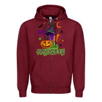Burgundy My first Halloween Zipper Hoodie - NancyCooperArtShop