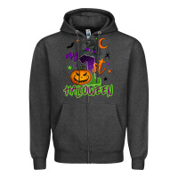 Charcoal Heather My first Halloween Zipper Hoodie - NancyCooperArtShop