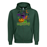 Sports Green My first Halloween Zipper Hoodie - NancyCooperArtShop