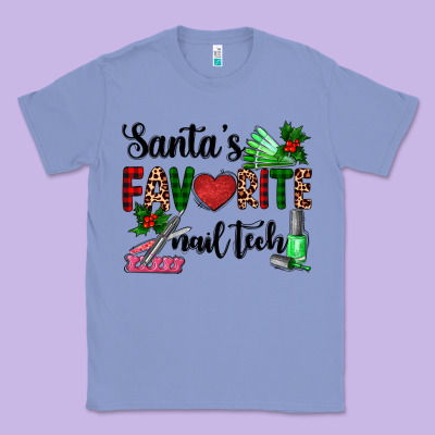 Santa's Favorite Nail Tech Classic Tee Designed By Adodesignshop