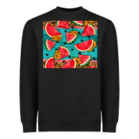 Black watermelon and sunflowers Heavyweight Sweatshirt - HRA Design Shop