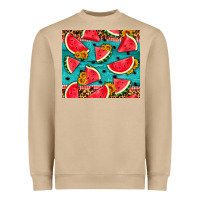 Watermelon And Sunflowers Heavyweight Sweatshirt | Teevron