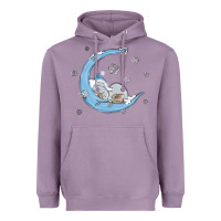 Lavender snowman and moon Heavyweight Hoodie - MaliasSmallBusiness