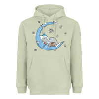 Matcha snowman and moon Heavyweight Hoodie - MaliasSmallBusiness