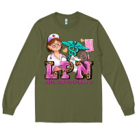 Army Green lpn licensed practical nurse Long Sleeve Tee - AdoDesignShop