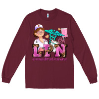 Burgundy lpn licensed practical nurse Long Sleeve Tee - AdoDesignShop