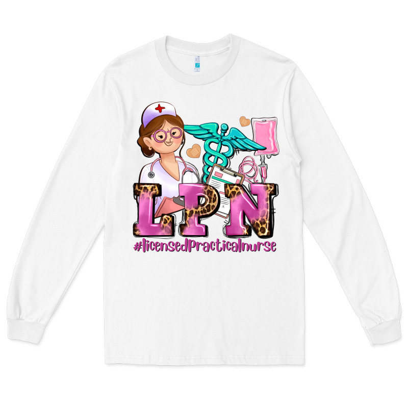 Lpn Licensed Practical Nurse Long Sleeve Tee by AdoDesignShop | Teevron