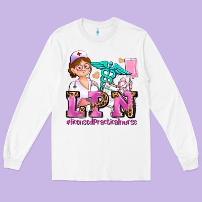 Lpn Licensed Practical Nurse Long Sleeve Tee Designed By Adodesignshop