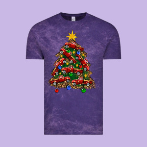 Christmas Truck Tree Vintage Tee Designed By Fadigitalartstudio