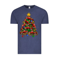 Vintage Denim christmas truck tree Vintage Tee - FaDigitalArtStudio
