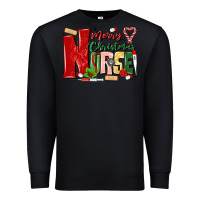 Black merry christmas nurse Premium Sweatshirt - MaliasSmallBusiness