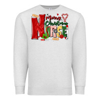 Oatmeal Heather merry christmas nurse Premium Sweatshirt - MaliasSmallBusiness