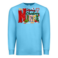 Ocean Blue merry christmas nurse Premium Sweatshirt - MaliasSmallBusiness