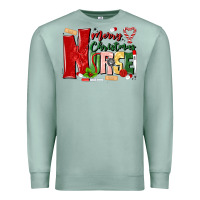 Seafoam merry christmas nurse Premium Sweatshirt - MaliasSmallBusiness