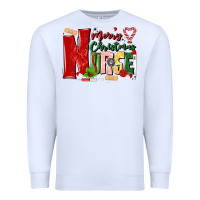 White merry christmas nurse Premium Sweatshirt - MaliasSmallBusiness