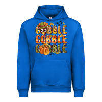 Cobalt Gobble gobble turkey Thanksgiving Urban Hoodie - NancyCooperArtShop