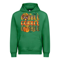 Emerald Gobble gobble turkey Thanksgiving Urban Hoodie - NancyCooperArtShop