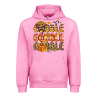 Fuchsia Pink Gobble gobble turkey Thanksgiving Urban Hoodie - NancyCooperArtShop