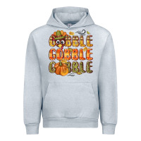 Heather Grey Gobble gobble turkey Thanksgiving Urban Hoodie - NancyCooperArtShop