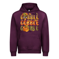 Mauve Wine Gobble gobble turkey Thanksgiving Urban Hoodie - NancyCooperArtShop