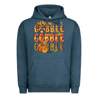 Pigment Midnight Navy Gobble gobble turkey Thanksgiving Urban Hoodie - NancyCooperArtShop