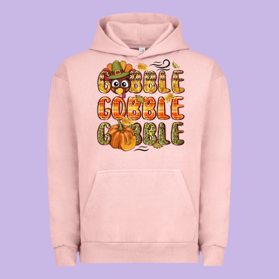 Gobble Gobble Turkey Thanksgiving Urban Hoodie Designed By Nancycooperartshop