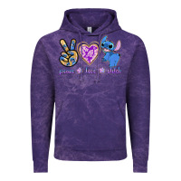 Cloud Purple peace love stitch Vintage Hoodie - texasbilliewilder